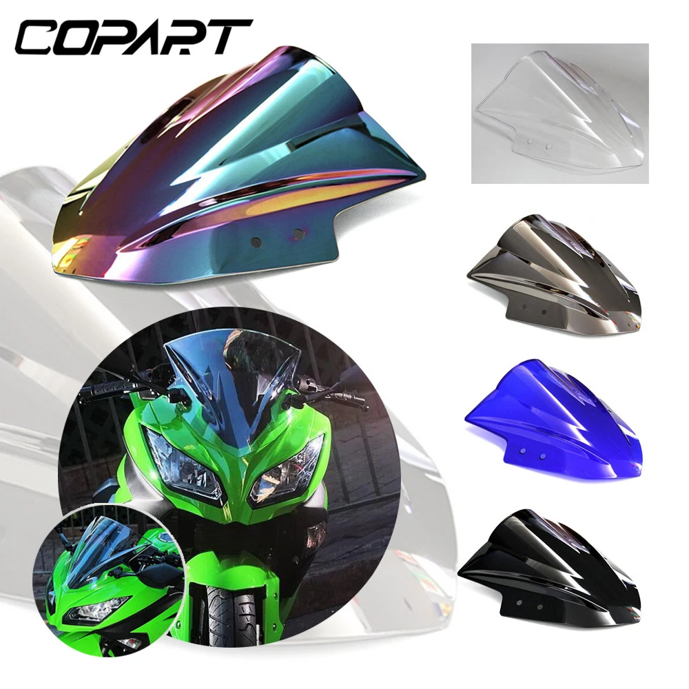 For Kawasaki Ninja 300 EX300 EX300R EX 300R Deflector Motorcycle Windshield Bubble Double Windscreen 2013 2014 2015 2016 2017