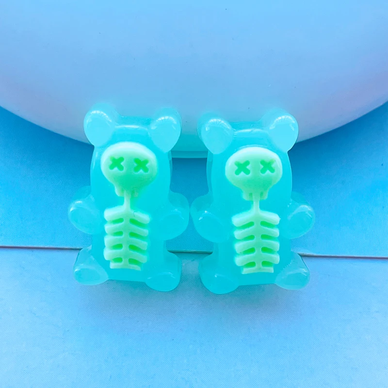 12 Pcs New Mixed Cartoon Mini Bear Flat Back Resin Cabochons Necklace Pendant Keychain Charms DIY Decoration A94 - Image 4