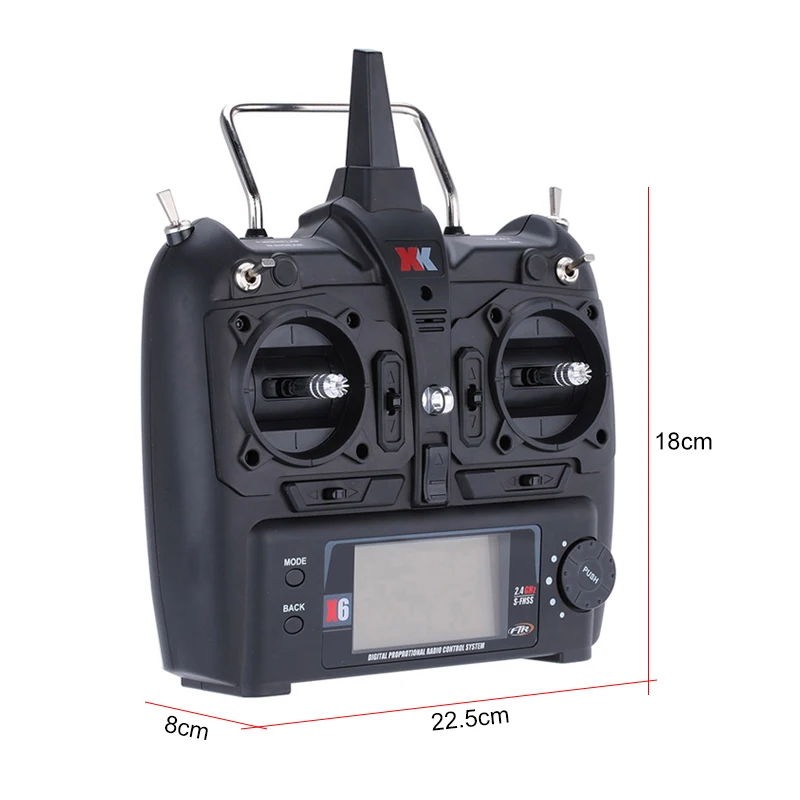 Trasmettitore XK X6 per XK K100 K110 K123 K124 RC Elicottero Accessori di ricambio Telecomando