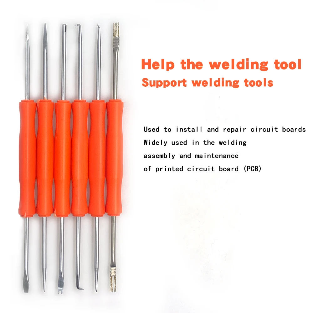 Electronic Heat Assist Repair Tool Set 6pcs Welding Solder Soldering Station Iron Tool Welding Grinding Cleaning Tool