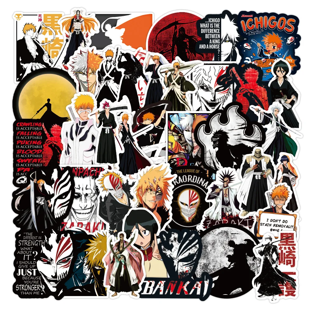 10/30/50Pcs Bleach Japanse Anime Stickers Diy Waterdichte Telefoon Auto Skateboard Laptop Bagage Notebook Graffiti Sticker speelgoed Kid