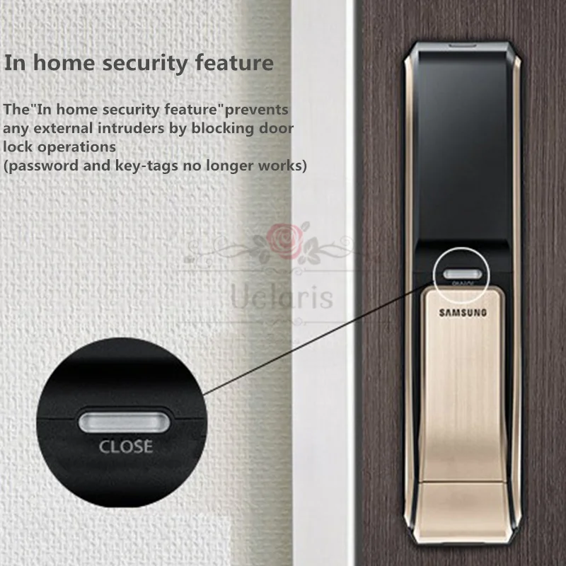 Samsung SHS-P718 Push Pull Handle With Fingerprint Digital Smart Home Lock and Rfid Card Verification