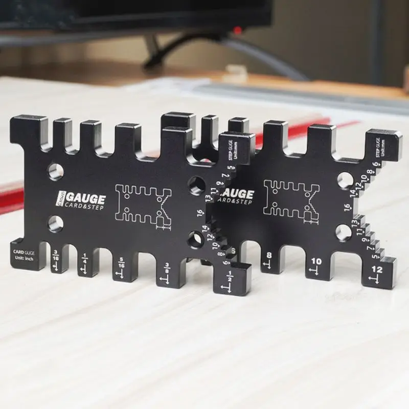 High Tenon Caliper Meter Card Metric Imperial Carpentry Router Measuring Ruler Table Machine Tool