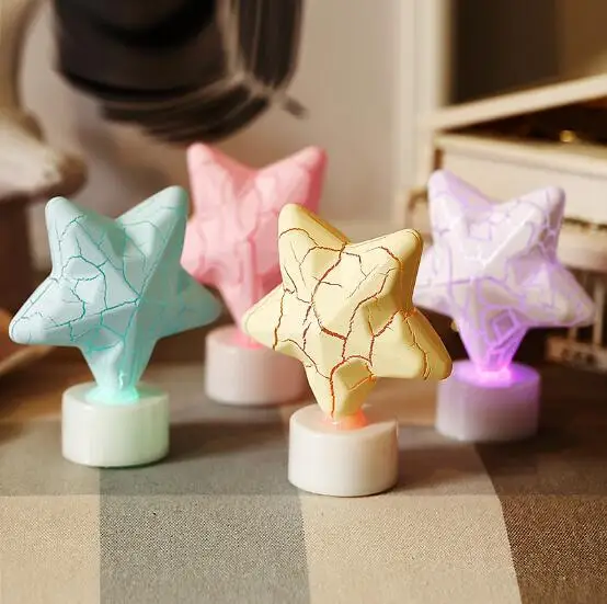 Creative crack star light small lamp home decoration room decorate small night light gift