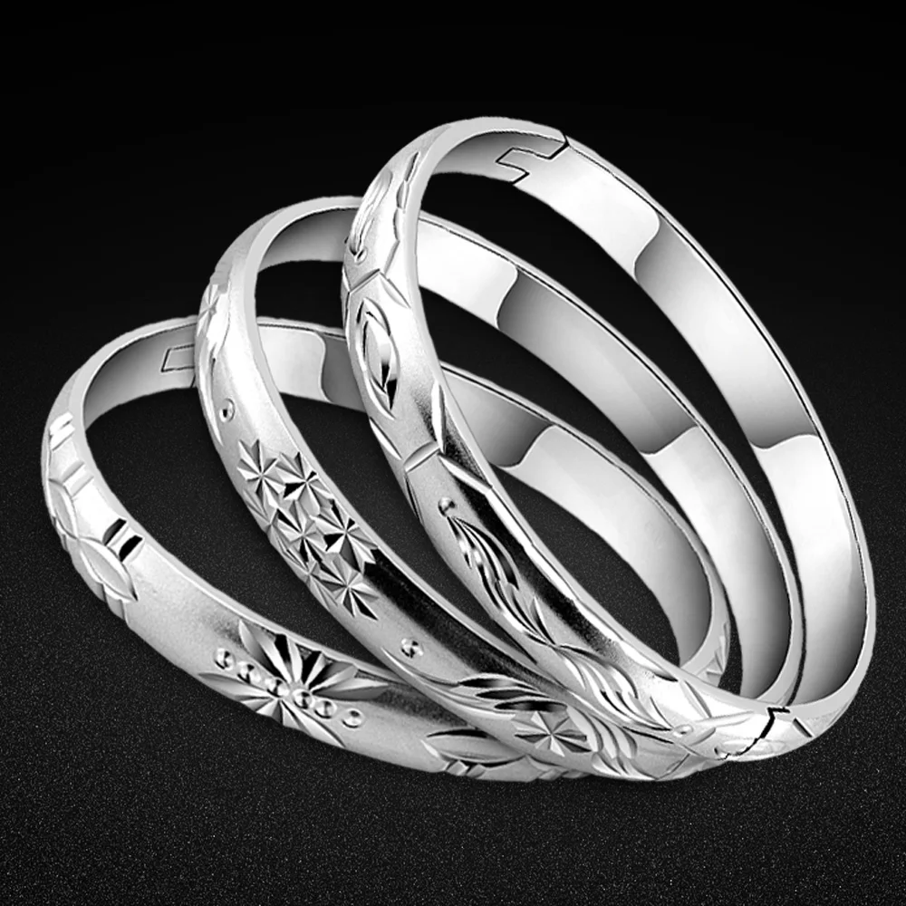 Top Quality 2020Hot Solid 925 Sterling Silver Bracelet fine fashion High Quality Jewelry For Women Men Gift
