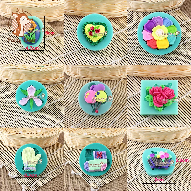 Series Mold DIY Flower Baking Silicone Cake Decorating Tool Pastry Fondant Sugarcraft Mould Chocolate Biscuits Cookies Kitchen