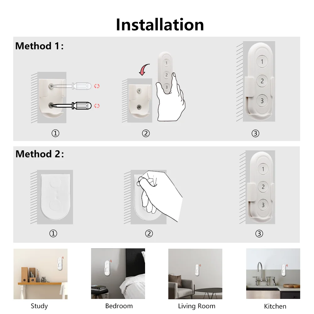 Tuya ZigBee 3.0 Wireless Portable Remote Control Curtain Switch Work with Smart Life Home Assistant Zigbee2MQTT SmartThings