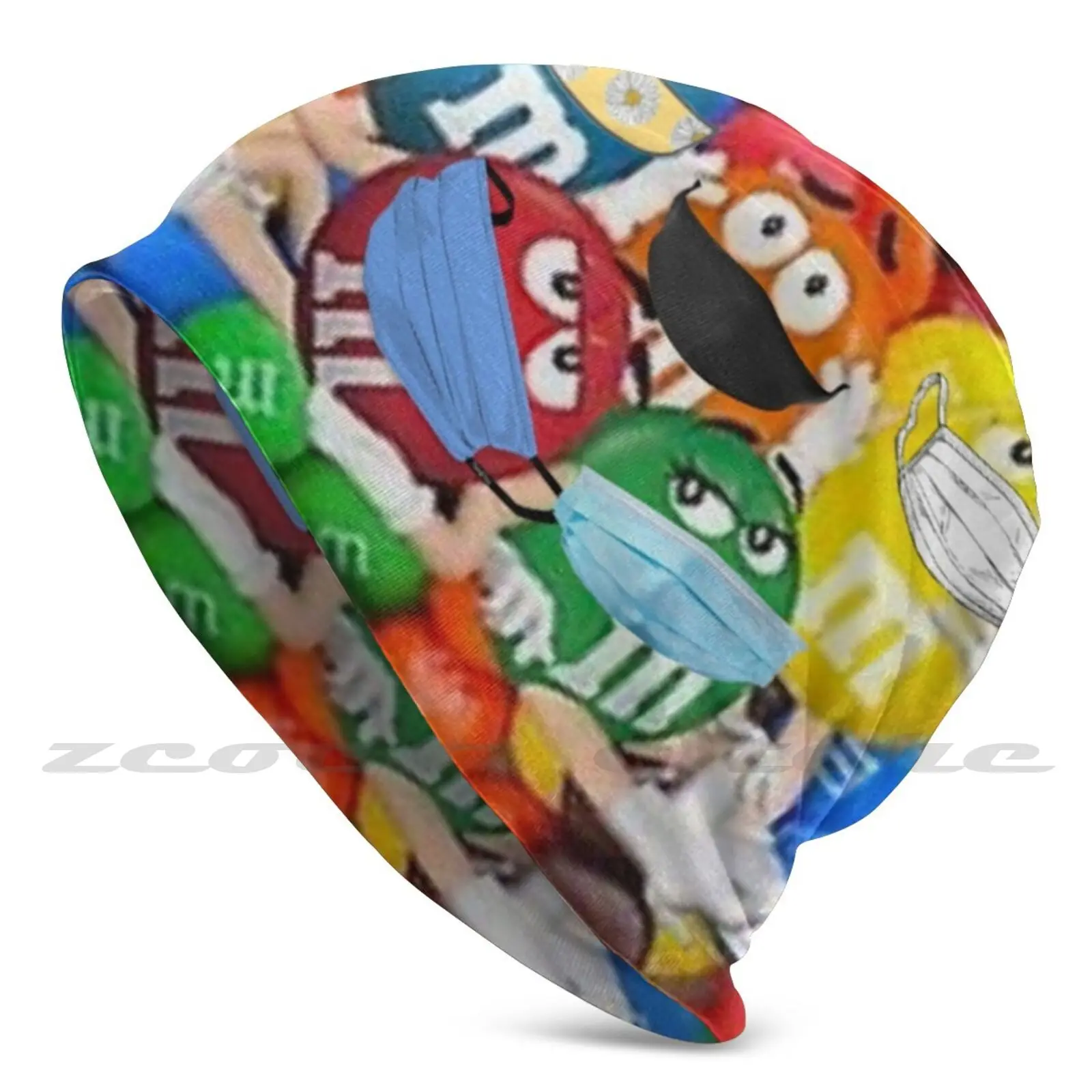 M&M Crew 2 Face Masks Adult Kids Knit Hat Hedging Cap Outdoor Sports Breathable M M M And M M M And Candy Chocolate Snack