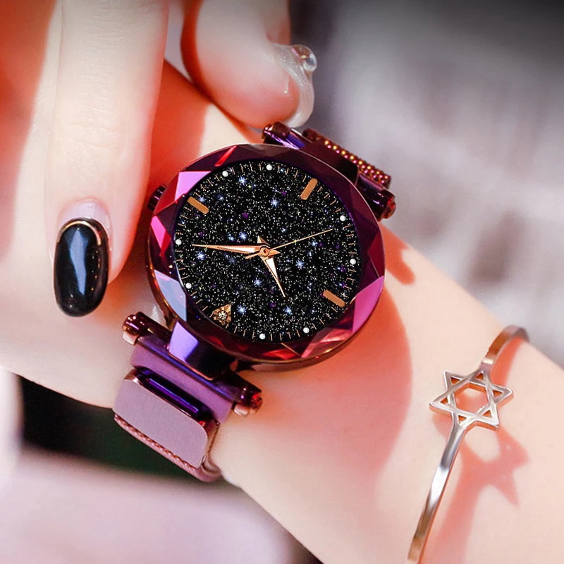 Luxus Frauen Uhren Pop Damen Uhr Starry Sky Magnetische Wasserdichte Weibliche Armbanduhr Leucht relogio feminino reloj mujer