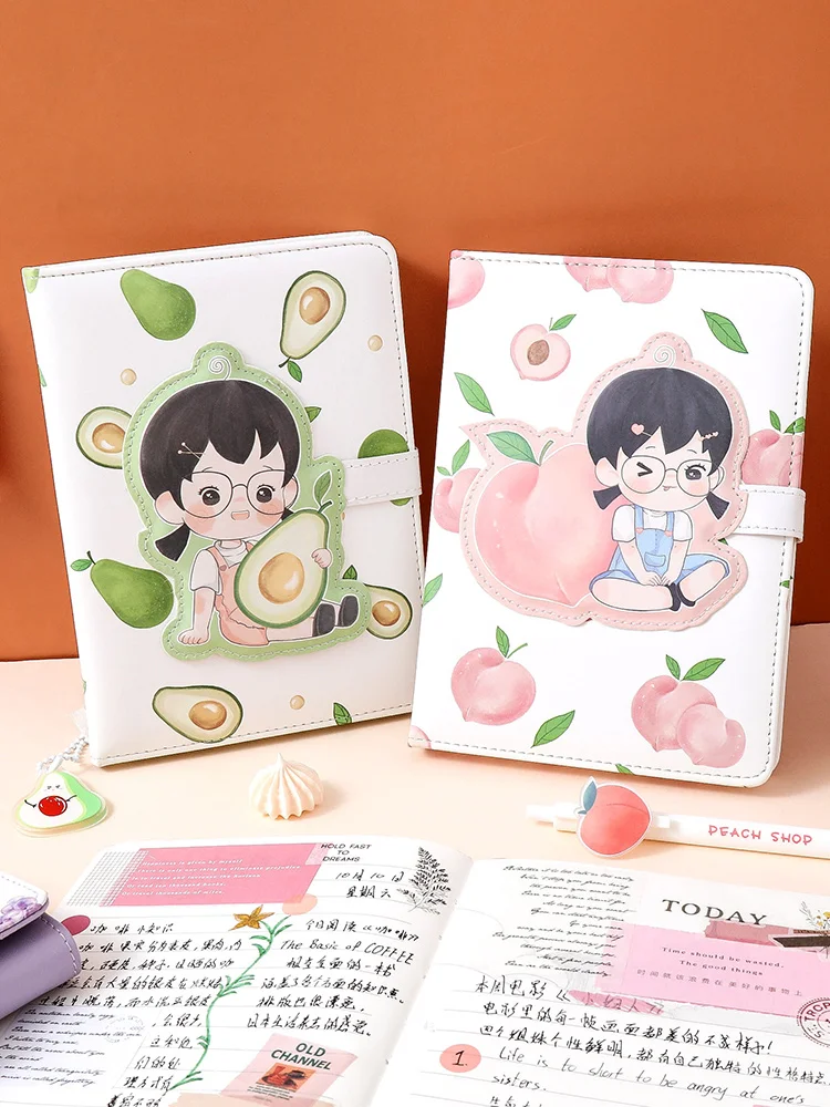 kawaii Fruit A5 notebook Agendas Planner Diary Cute Avocado Mini notecase Office Stationery School Notepad Supplies  gift