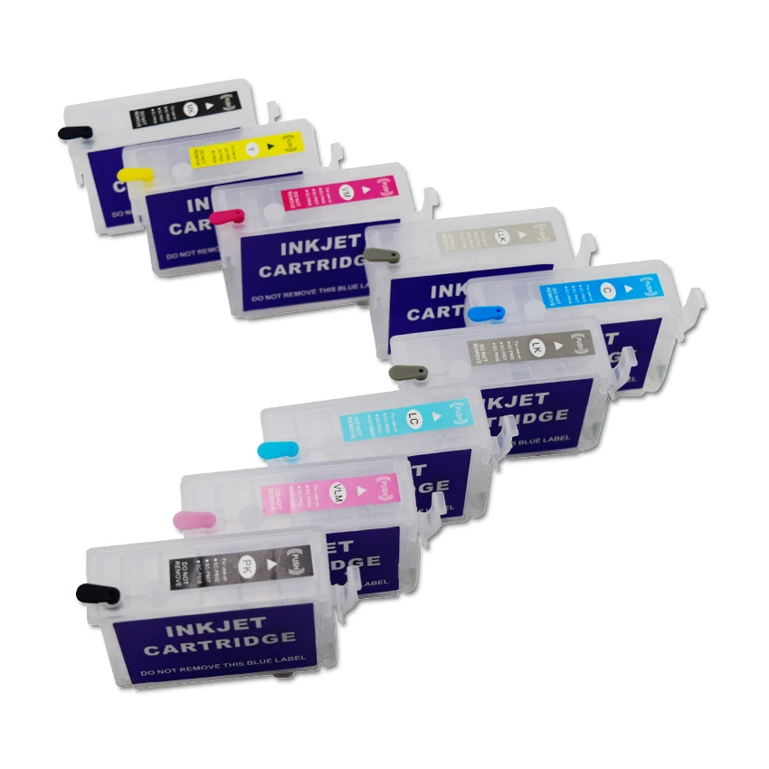 9 Pieces/Lot With ARC Chip Surecolor Refillable Ink Cartridge For Epson P600 T7601 T760 760 For Epson SC-P600 Printer