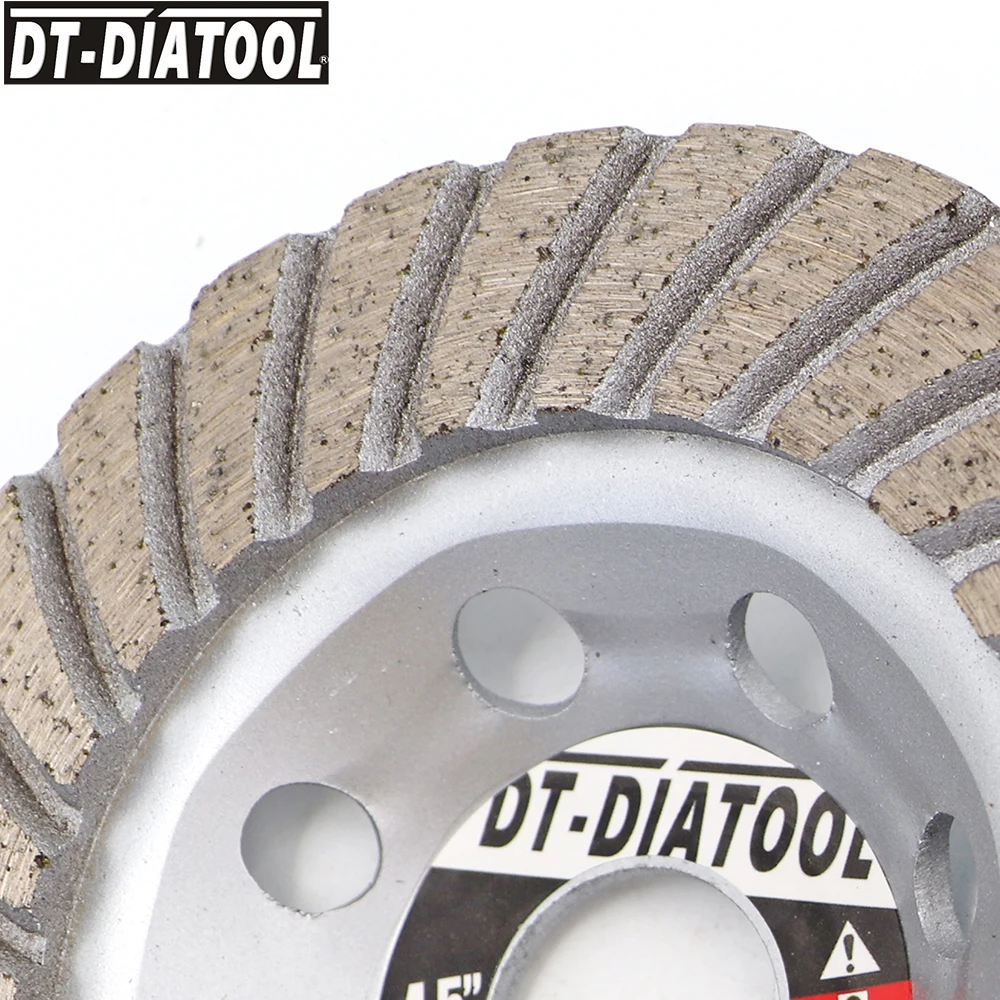 DT-DIATOOL 2 Stuks 115Mm/4.5Inch Diamond Gesegmenteerde Turbo Rij Cup Slijpschijf Discs Voor Beton Brick Hard steen