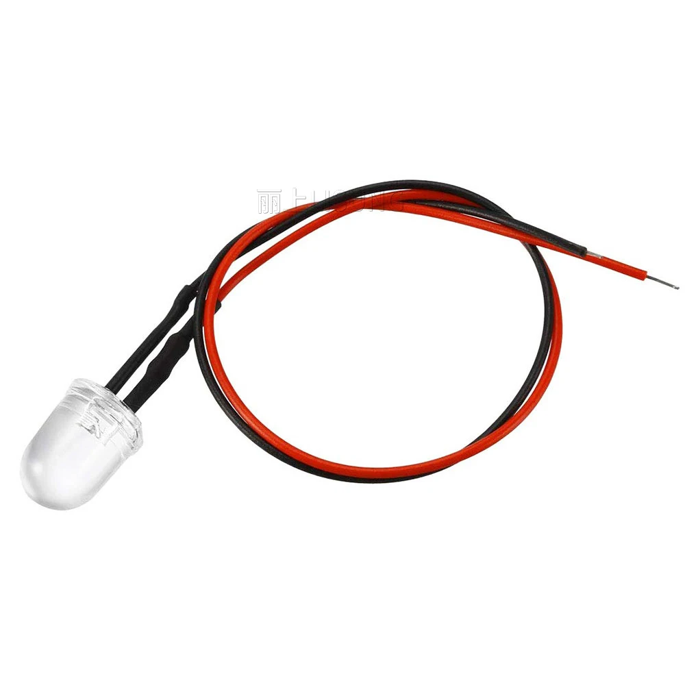 3v 6v 12v 24v 220v Single Pre Wire 10mm Led Light Red White Blue Yellow Lamp Diodes Led Prewired Wired Emitting Diode With Lead