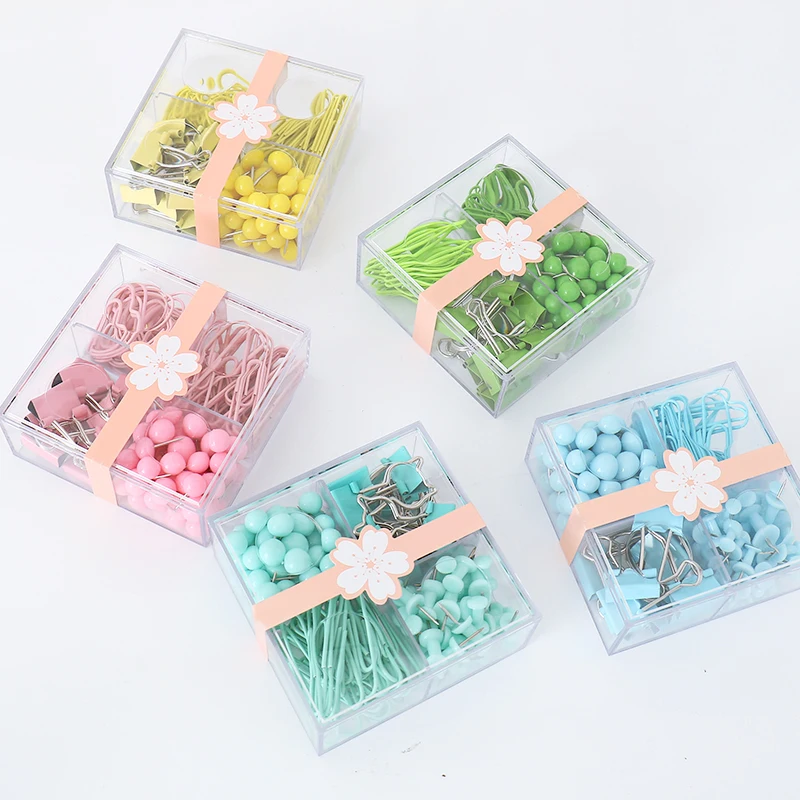 TUTU Kawaii เป็ดหัวใจกระดาษคลิปโลหะสี Candy Binder คลิปสำหรับหนังสือตกแต่งคลิปชุดเครื่องเขียนโรงเรียน H0523