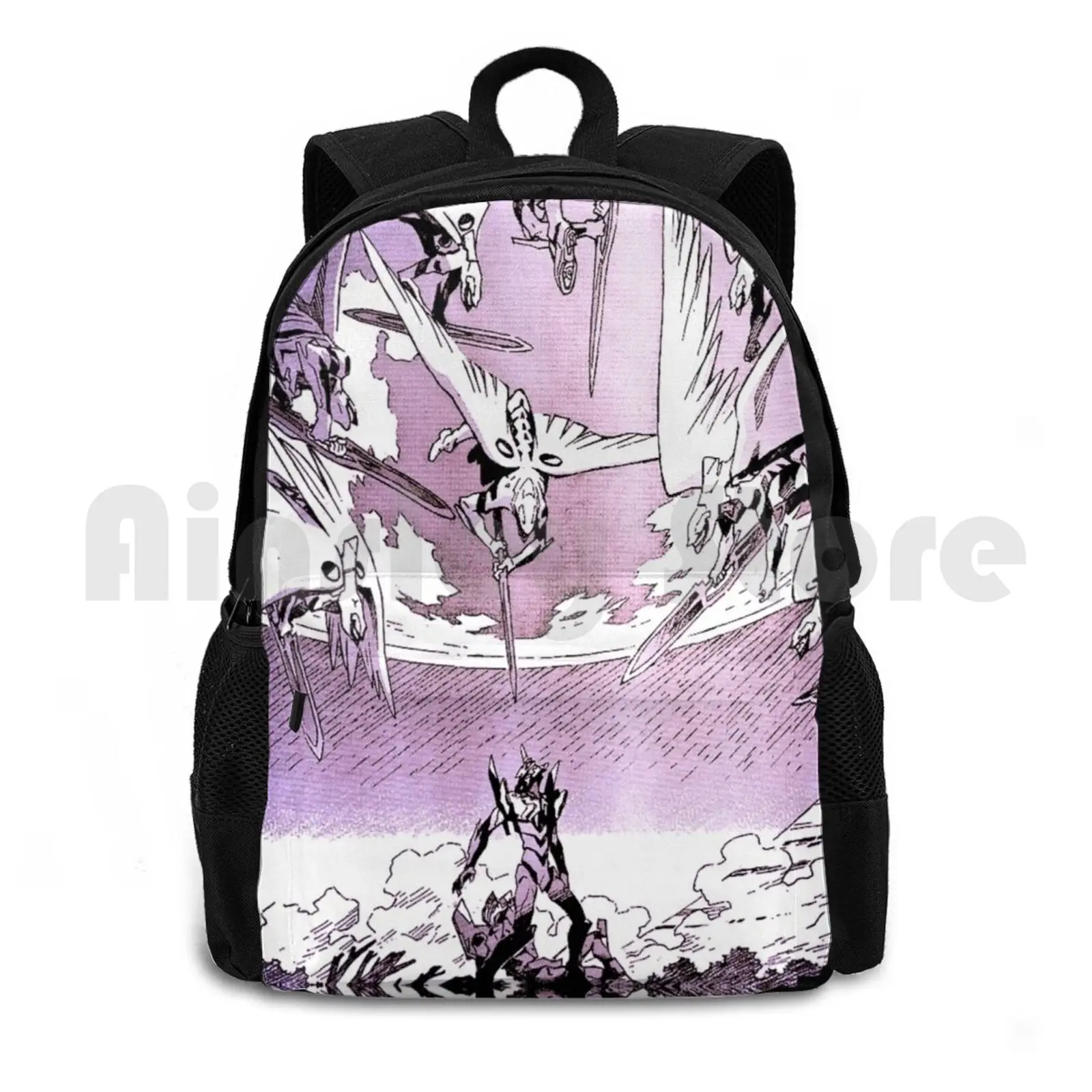 Death From Above Outdoor Hiking Backpack Riding Climbing Sports Bag Ayanami Asuka Shinji Mass Production Eva Unit 00 Unit 01