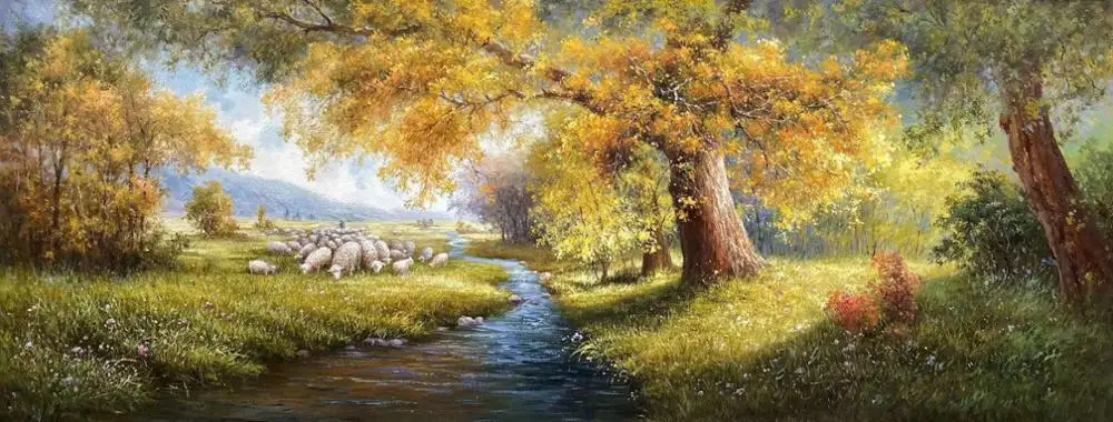 

100%HandPainted High Quality Oil Painting on Canvas European-style landscape Canvas Painting Wall Art Picture for HomeDecoration