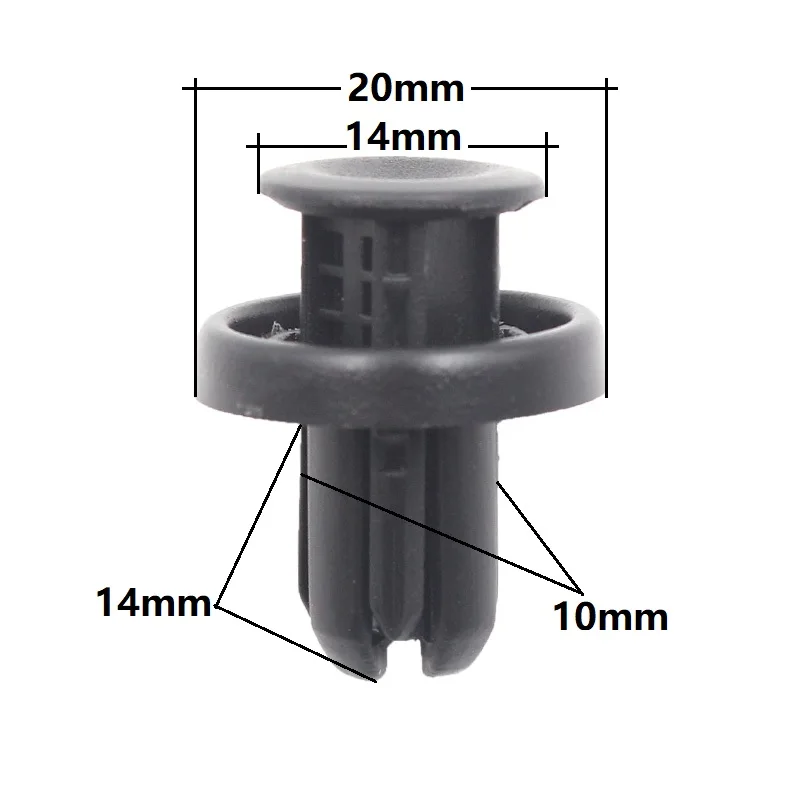 10mm Front & Rear Bumper hood Fender Splash Guard Retaining clips for honda Push-Type Fastener Rivet