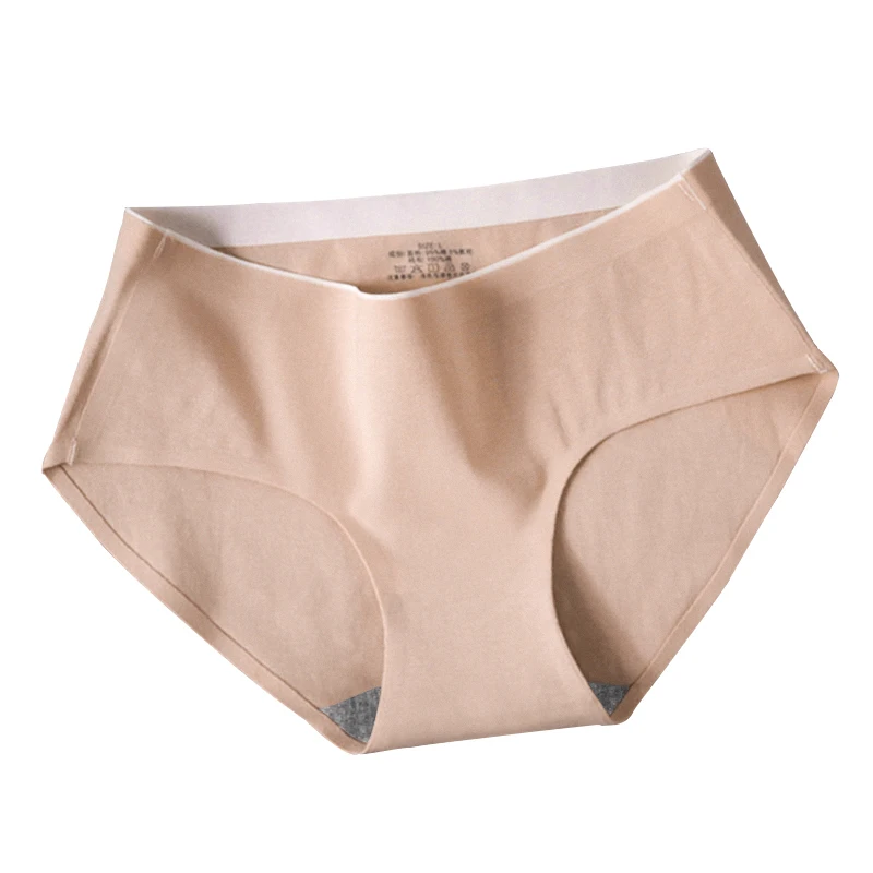 4PCS women\'s cotton briefs with no trace. Women\'s cotton mid-rise briefs with full cotton breather hips briefs