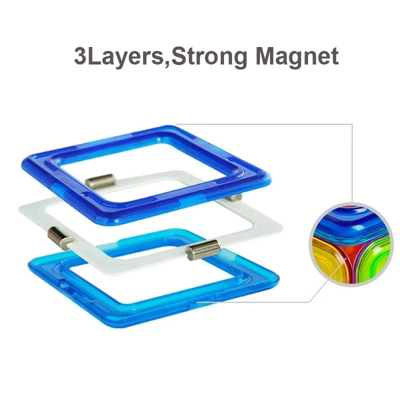 Blocchi di costruzione magnetici di dimensioni Standard giocattoli di costruzione di design magnetici blocchi magnetici di costruzione di modelli per regali per bambini