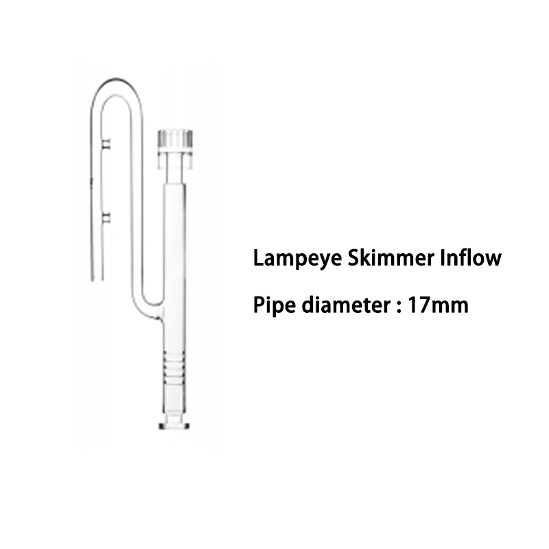 NONE Viv ada Qualität Glas Pfingstrosen rohr Zufluss Abfluss Spin Lampeye Skimmer für Aquarium Filter rohr und Wasserpumpe 3