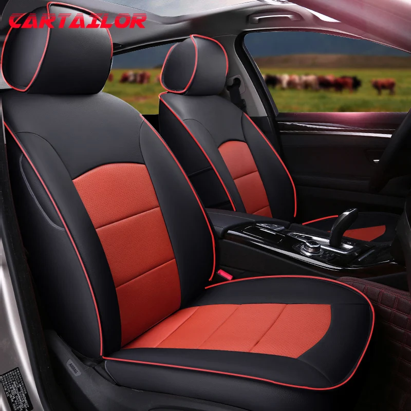 

CARTAILOR Genuine Leather & PVC Leather Seat Cushions for Infiniti g37 g35 g25 Automobiles Seat Covers for Car Styling Supports