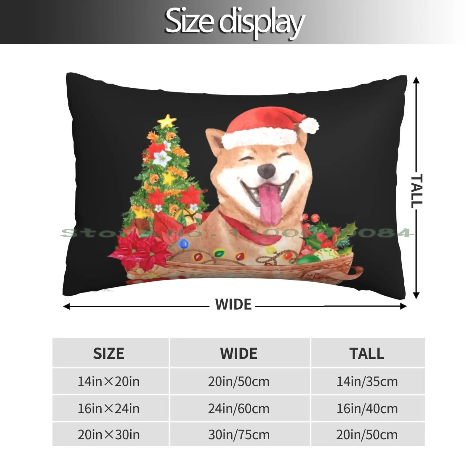 Shiba Inu Xmas Holidays Reindeer Christmas Lights Pillow Case 20x30 50*75 Sofa Bedroom Lotus Auto Lotus Super Seven Caterham