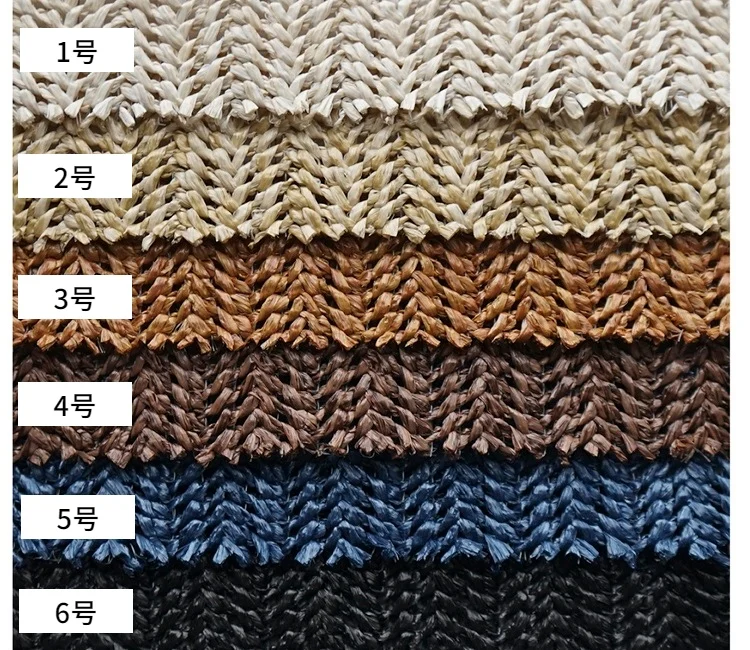 Eco-Friendly PP Raffia Woven Fabric Breathable Handmade DIY Straw Bag Material Fabric 45x140cm