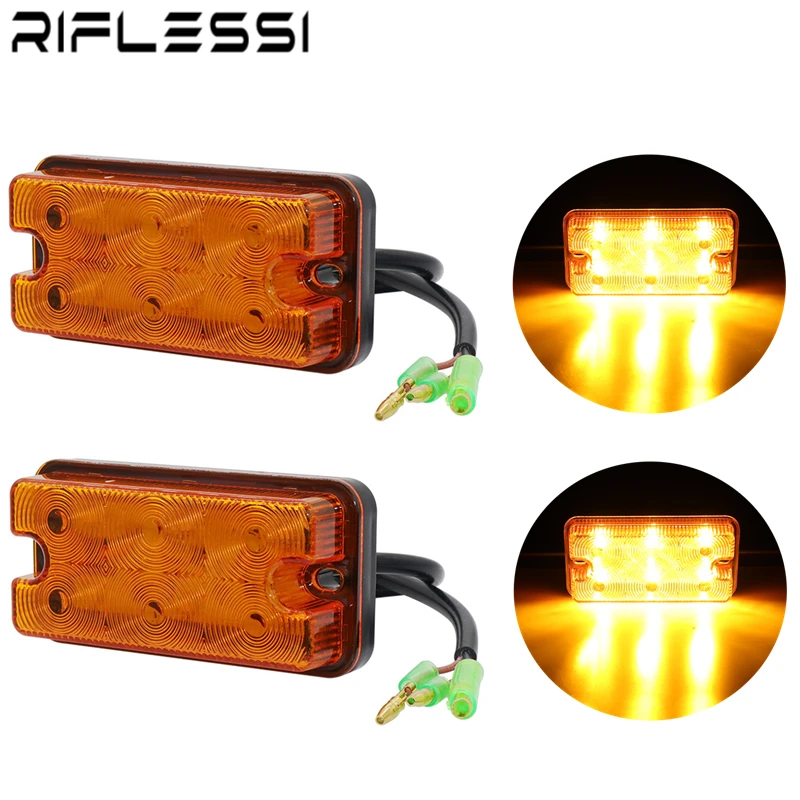 

2 x Turn Signals Forklift Light 12V - 80V Dimensions Trailer Side Marker Lights Loader Forklift Accessories Parts