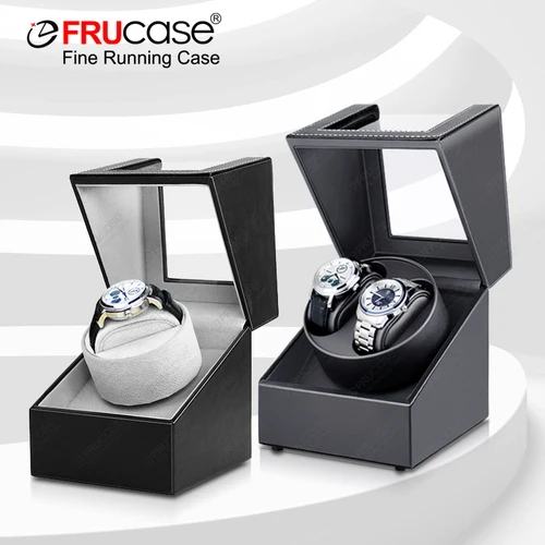 Imagen 1 del producto [Recién actualizado] FRUCASE PU Watch Winder Caja Reloj Automatico enrollador de reloj para relojes automáticos caja de relojes joyero organizador