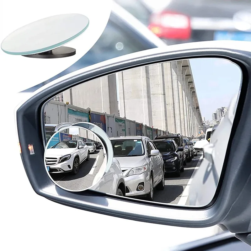 Universal 360 Degree HD Blind Spot Mirror For Car Reverse Frameless Ultrathin Wide Angle  Convex Rear View Mirror Car Accessorie