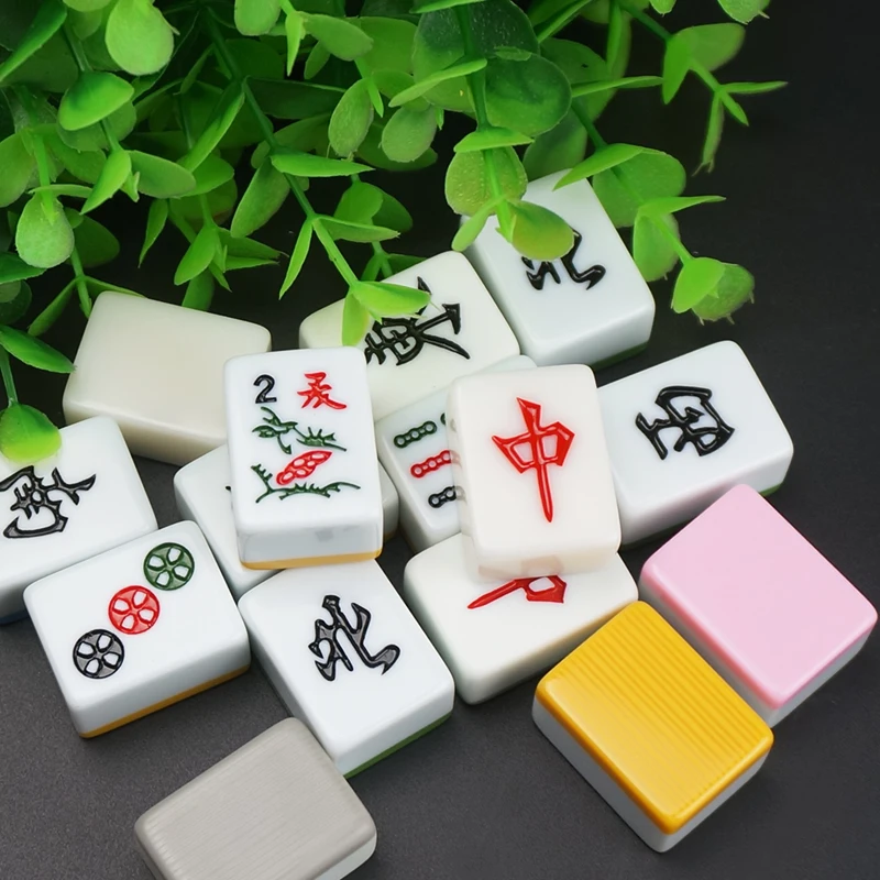 

Hot Mahjong set 30mm High Quality Mahjong Games Home Games 144pcs mahjong tiles Chinese Funny Family Table Board Game