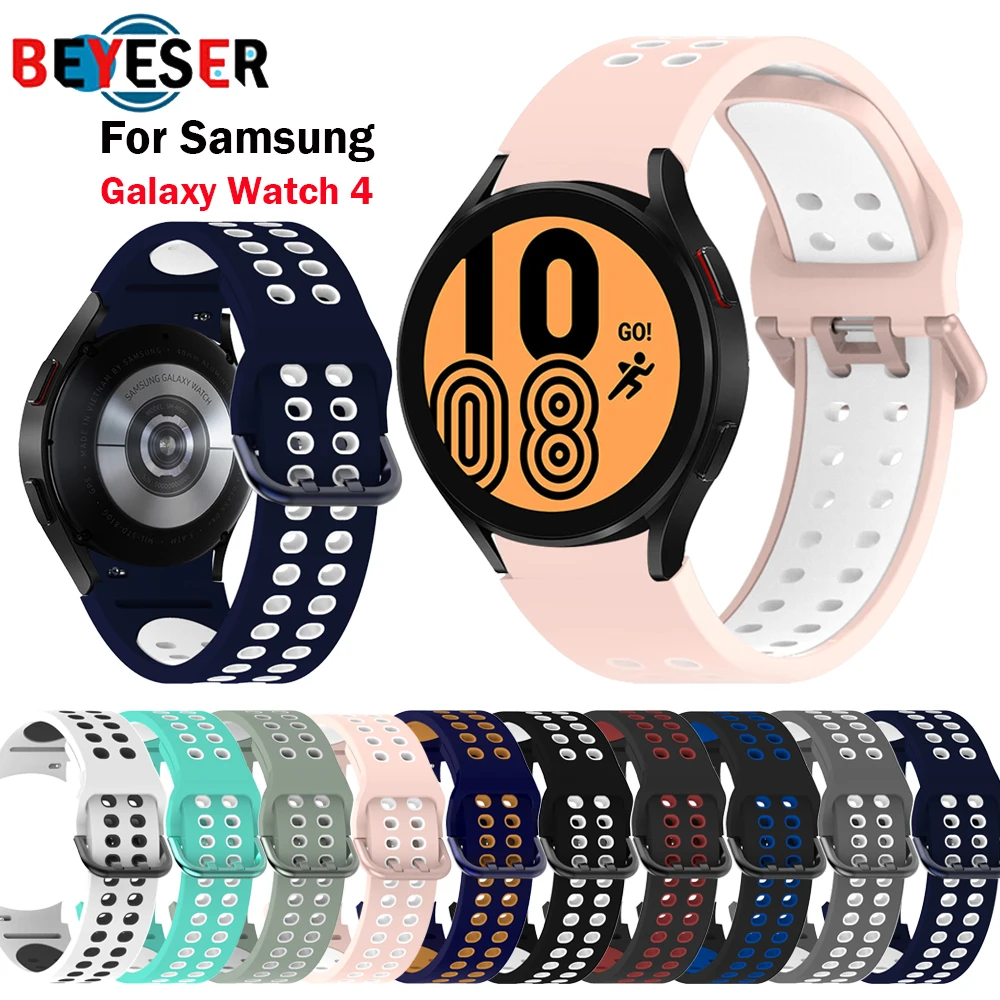 

Silicone Strap For Samsung Galaxy Watch6 classic 46mm 42mm/Galaxy Watch6/5/4 44mm 40mm Sport Band Replacement Wristbands Correa