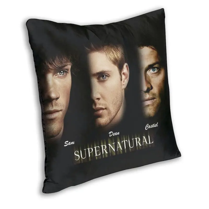 Supernatural TV Throw Pillow Cover Home Decor Custom Dean Sam Castiel Signatures Cushion Cover 40x40 Pillowcover for Living Room