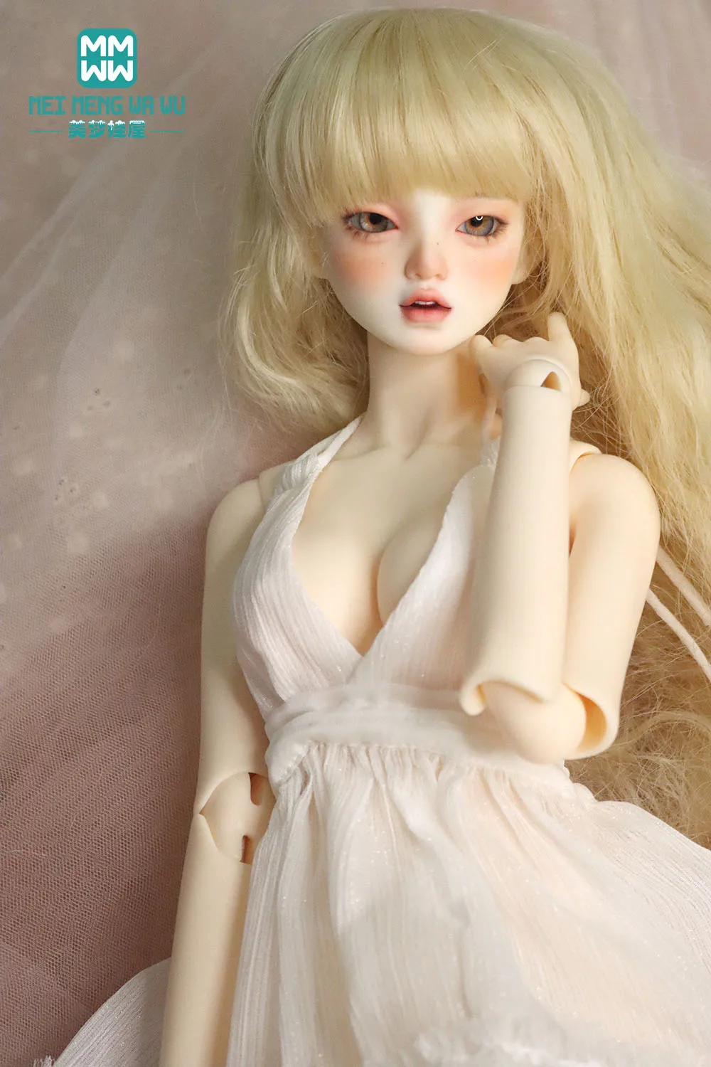 Vêtements de poupée BJD DD SD, poupée articulée, à la mode, robe dos nu, jupe à bretelles, cadeau pour fille, 1/3