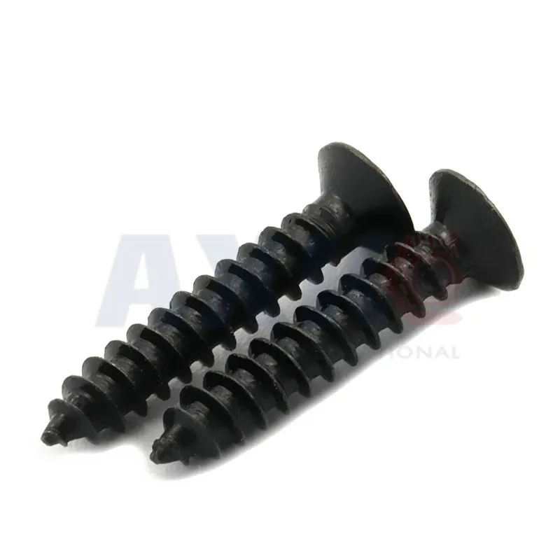 AXK 100pcs Self Tapping Screws M1.7 M2 M2.3 M2.6 M3 Laptop Screws Computer Screws Small Philips Pan Head Black Carbon Steel