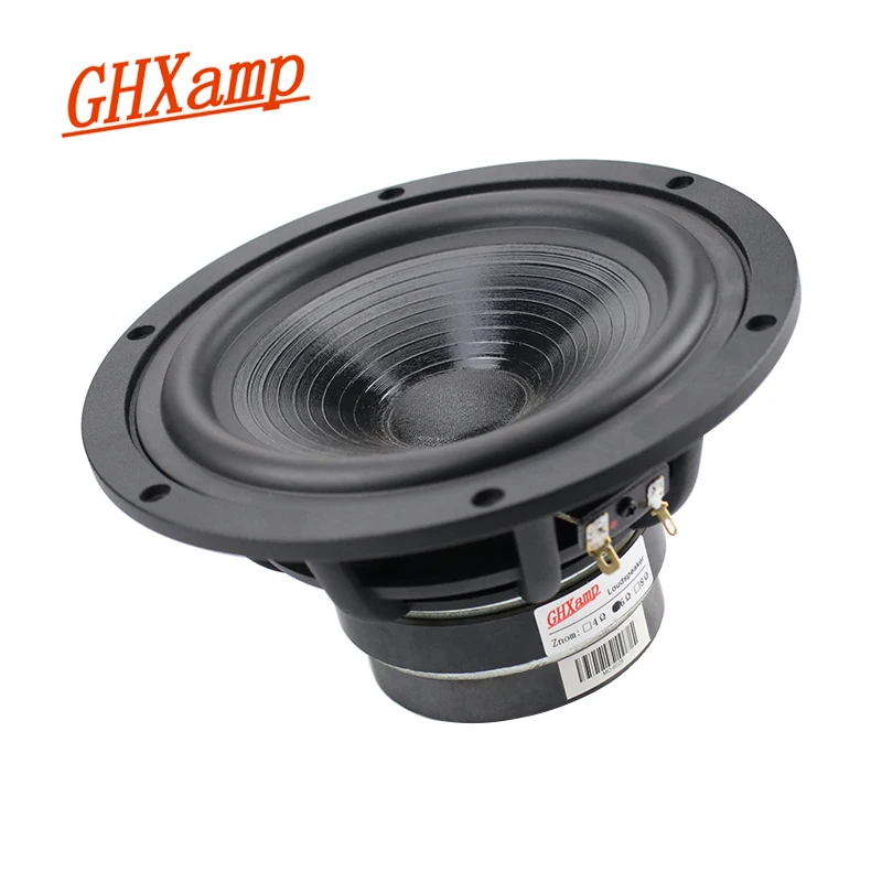 GHXAMP 6.5 Inch Midrange Bass Speaker Woofer 6ohm Long Stroke HIFI Audience-grade Bass Speakers Cast Aluminum Frame 40-80W 1pcs