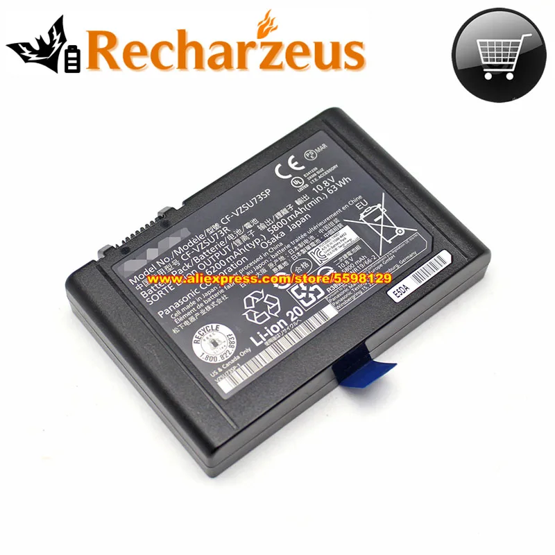 Imagem -02 - Bateria Original do Portátil do Li-íon de 10.8v para a Bateria Cf-d1 Mah 63wh Panasonic 5800 Vas6160a Cf-vzsu73u Mk1 Mk2 de Toughbook Cf-vzsu73