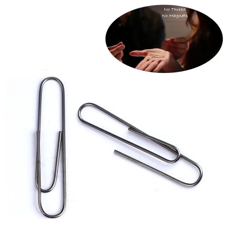 Nitinol Paper Clip Illusion Self Bending Wire Mentalism Metal Paper Clip Prop Memory Change Stage Street Trick Toys