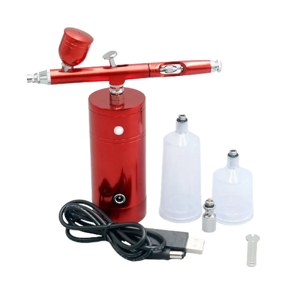 

Beautiful Airbrush Kit Mini Spray Pump Pen Set Air Compressor Kit for Art Painting Tattoo Craft Cake Spray Model