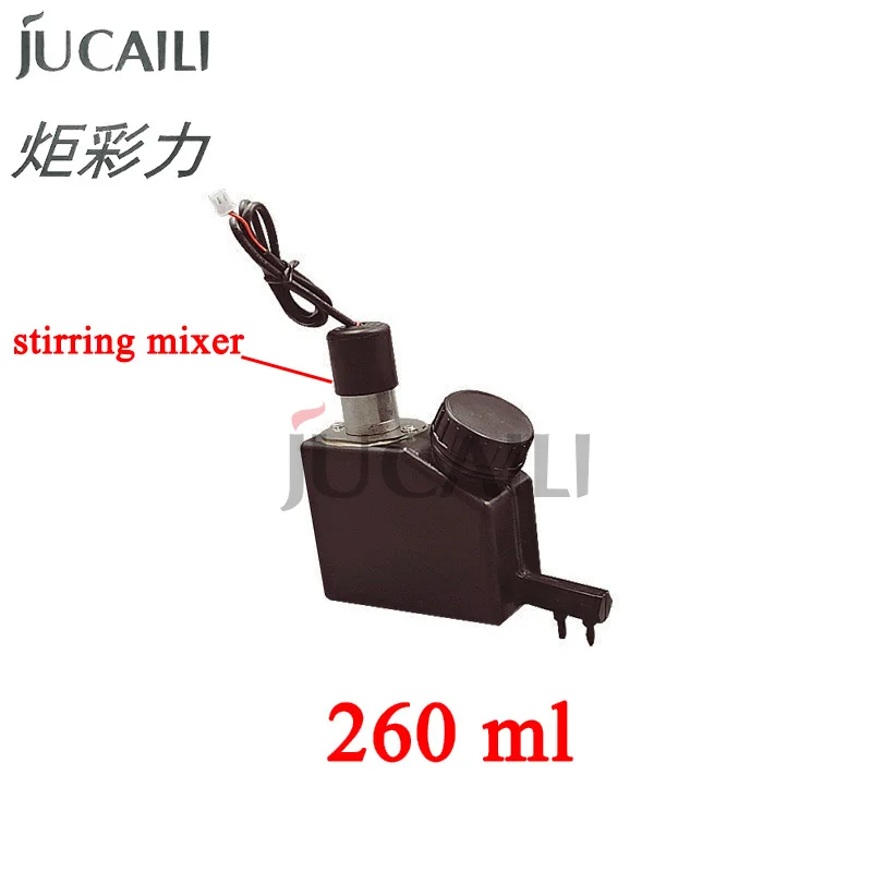 

Jucaili 260ml Eco solvent/UV ink sub ink tank with stirring mixer for A3 format inkjet/UV printer ink cartridge