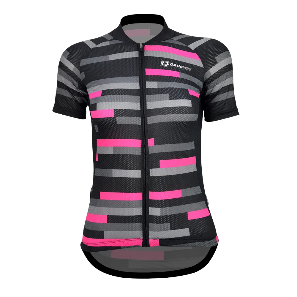 DAREVIE Women Cycling Jersey Soft Slim Fit Women's Cycling Jersey Pro Team Breathable High Quality Quick-Dry Bike Jersey