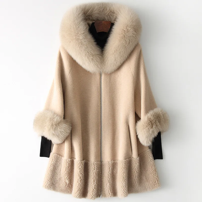 2020 Real Fur Coat Female Jacket Wool Coat Autumn Winter Jacket Women Sheep Shearling Fur Korean Jackets