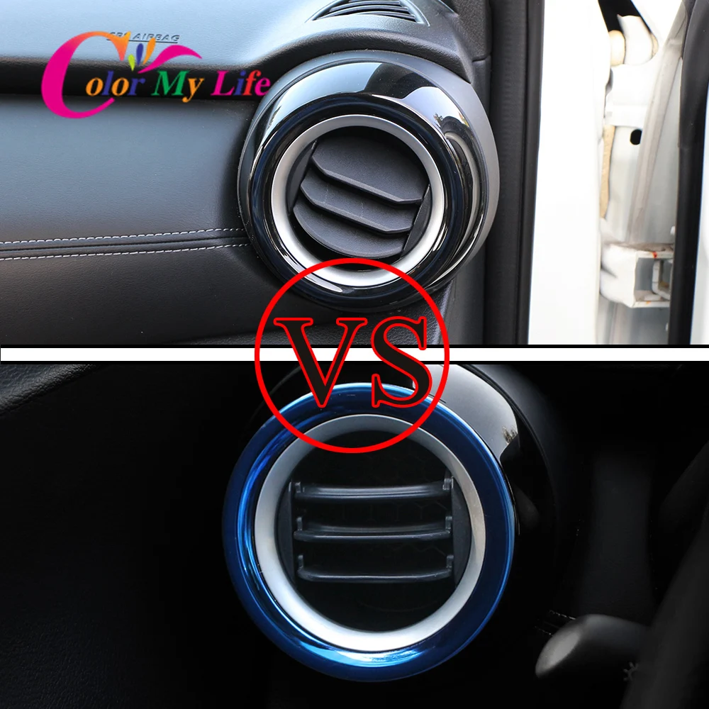 2Pcs/Set Car Air Vent Outlet Cover for Nissan Kicks 2017 - 2022 Stainless Accessories Air Conditioning Outlet Trim