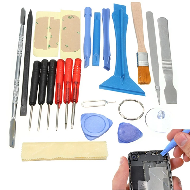 

22 in 1 Safe Opening Pry Tool Repair Kit Mobile Phone Repair Screwdrivers Sucker Hand Tools Kit with Non-Abrasive for Phone