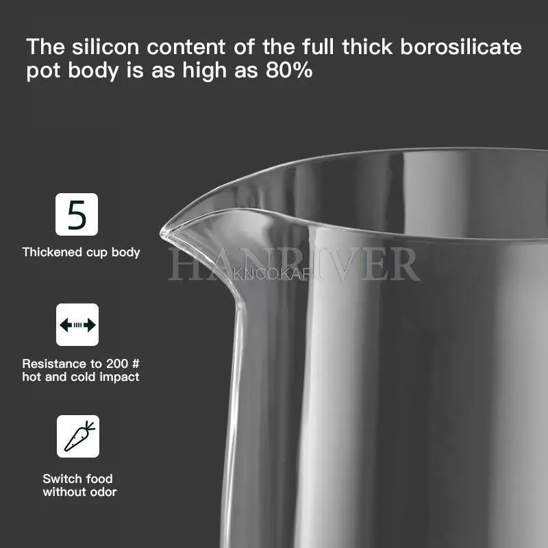 Automatic Health Kettle Household Office High Borosilicate Glass Pot Adjustable Temperature Multi Mini Flower Boiling Tea Cooker