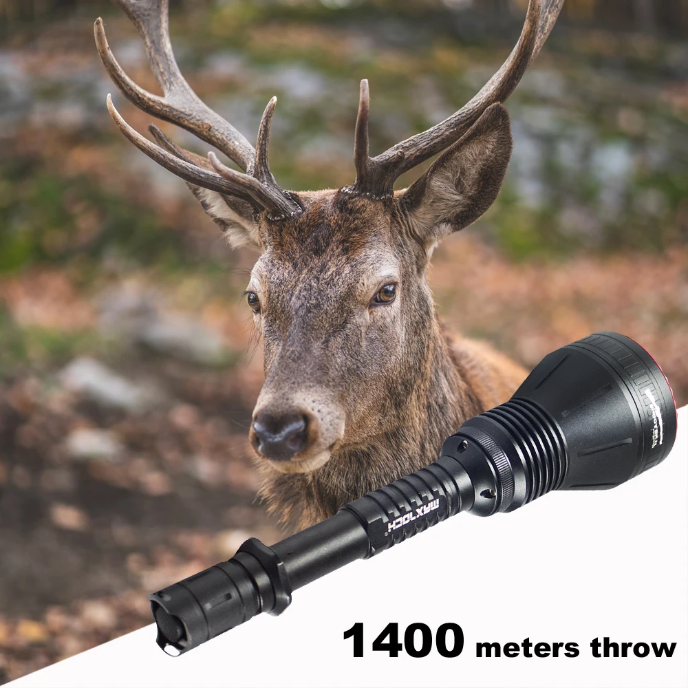 MAXTOCH New Shooter 2X 1500lm, 1400M+ Beam Distance, 307g, Osram White Beam LED, Utmost Version of Thrower Flashlights