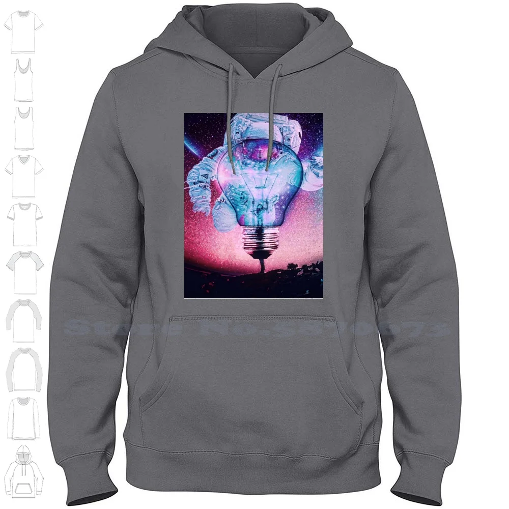 Outerspace Long Sleeve Hoodie Sweatshirt Outerspace Cosmonaut Intergalactic Scifi Space Quest Finalfrontier Spacesuit Deep