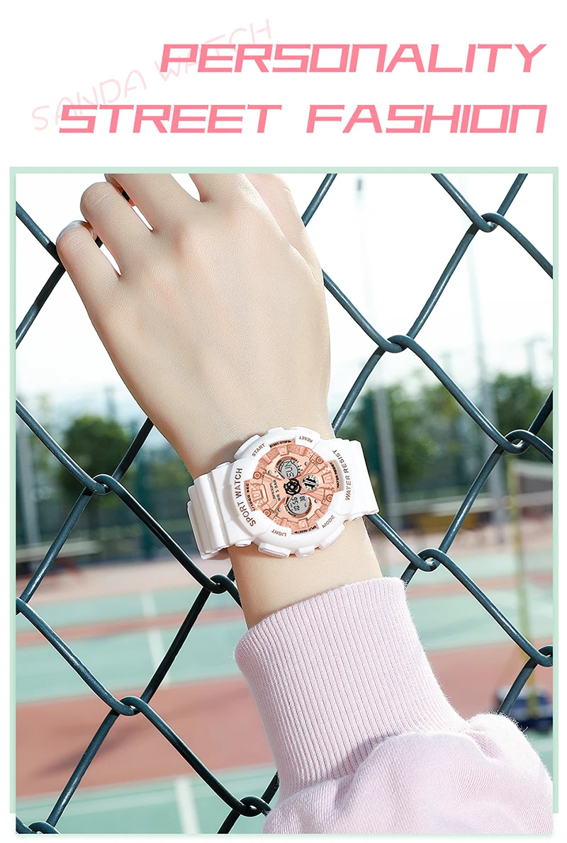Women's LED Digital Sports Watch description 17