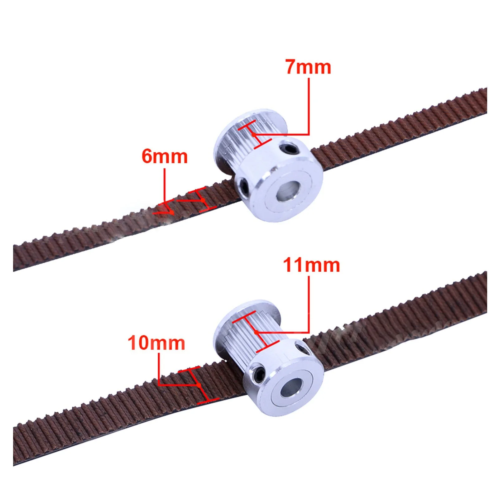 2GT Gear Synchronous Belt,  Width 6MM/9MM/10MM/15MM, Wear Resistant GT2 Timing Belt For 3D Printer