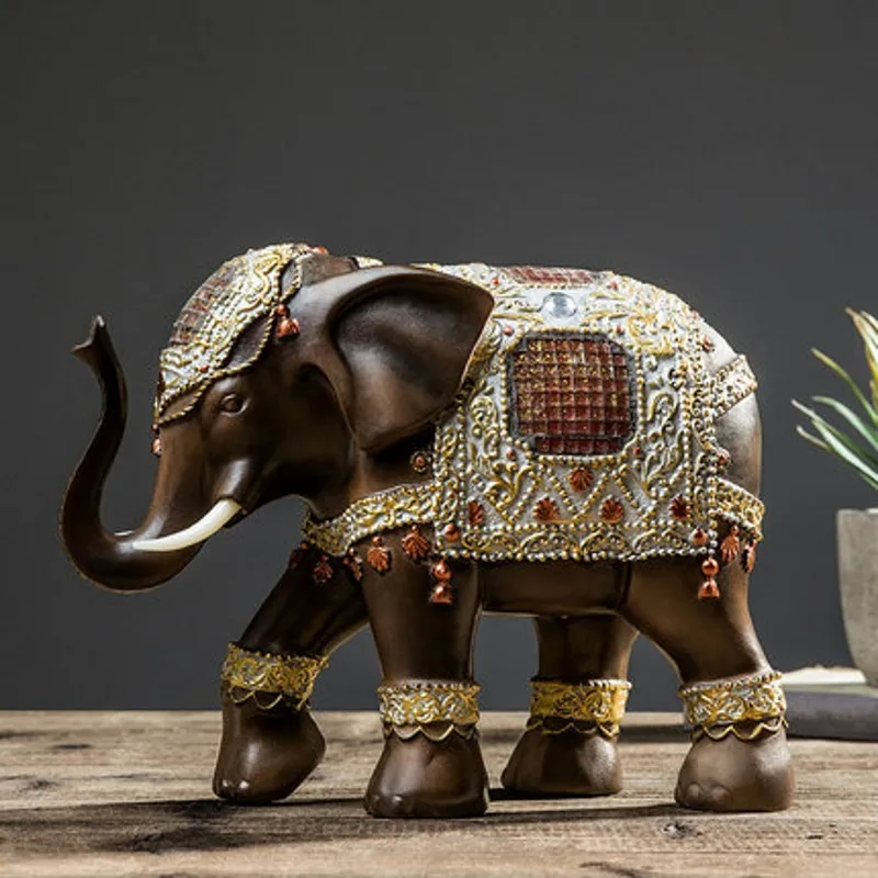 

Southeast Asia Elephant Ornaments, Creative Lucky Feng Shui, Living Room, Porch, Office Decor